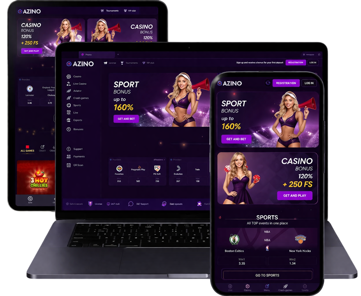 Azino на всех платформах